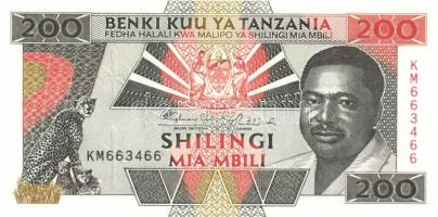 Tanzánia 1993. 200Sh Sign.9 T:I