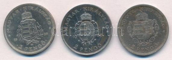 1935. 2P Ag "Pázmány" + 2P Ag "Rákóczi" + 1936. 2P Ag "Liszt Ferenc" T...