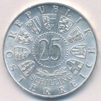 Ausztria 1956. 25Sch Ag "Mozart" T:1- 
Austria 1956. 25 Schilling Ag "Mozart" C...