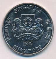 Szingapúr 1986. 10$ Ni Tigris éve T:1-,2  Singapore 1986. 10 Dollars Ni Year of the Tiger C:AU,XF Krause KM#59