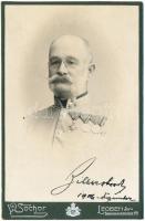1906 Joseph Ziller ezredes, kitüntetésekkel, keményhátú fotó, 16,5×10,5 cm