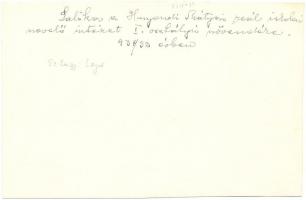 1931-1932 A Hunyadi Mátyás reáliskolai intézet növendékei, hátoldalon feliratozott fotó, 11×17 cm