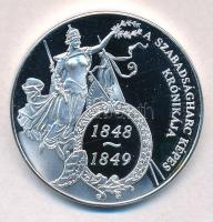 DN "A szabadságharc képes krónikája - Váci csata" ezüstözött, multicolor Cu-Zn emlékérem t...