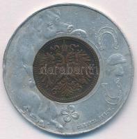 Ausztria 1912. 1h Cu újévi foglalatban T:2
Austria 1912. 1 Heller Cu in New Year's frame C:XF