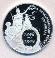 DN "A szabadságharc képes krónikája - Károlyi huszárok" ezüstözött, multicolor Cu-Zn emlék...