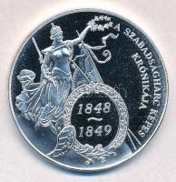 DN "A szabadságharc képes krónikája - Nemzetőr" ezüstözött, multicolor Cu-Zn emlékérem tan...