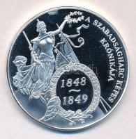 DN "A szabadságharc képes krónikája - Szolnoki ütközet" ezüstözött, multicolor Cu-Zn emlék...