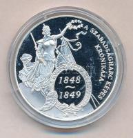 DN "A szabadságharc képes krónikája - Kossuth címer" ezüstözött, multicolor Cu-Zn emlékére...