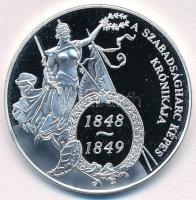 DN "A szabadságharc képes krónikája - Kápolnai csata" ezüstözött, multicolor Cu-Zn emlékér...