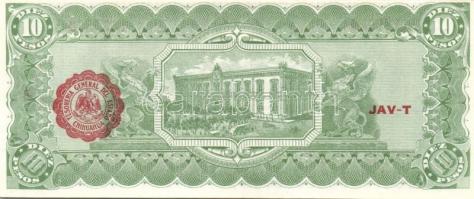 Mexikó/Chihuahua 1915. 10P hátlapon piros kincstári bélyegzővel! T:I R!