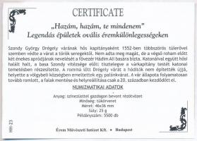 DN "Hazám, hazám, te mindenem / Legendás épületek - Szondy György / Drégely vára" ezüstözö...