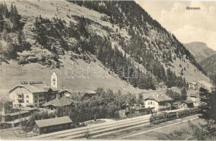 Brennero, Brenner (Südtirol); Town-view, railway station, locomotive
