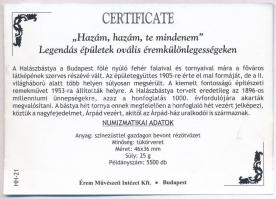 DN "Hazám, hazám, te mindenem / Legendás épületek - Árpád fejedelem / Halászbástya" ezüstö...