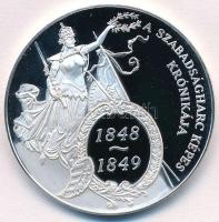 DN "A szabadságharc képes krónikája - Nagysallói ütközet" ezüstözött, multicolor Cu-Zn eml...