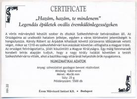 DN "Hazám, hazám, te mindenem / Legendás épületek - I. Károly Róbert / Országalma" ezüstöz...