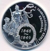 DN "A szabadságharc képes krónikája - Tápióbicskei ütközet" ezüstözött, multicolor Cu-Zn e...