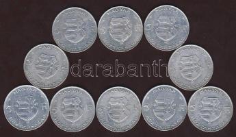 1947. 5Ft Ag (10x) "Kossuth" T:2,2/3