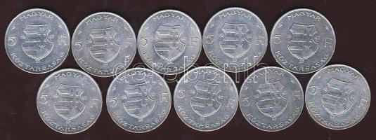 1947. 5Ft Ag (10x) "Kossuth" T:2,2/3