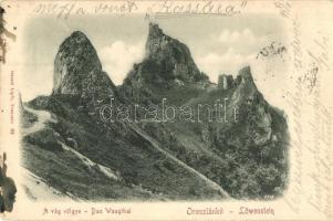1899 Oroszlánkő, Oroszlánkő-Pohrágye, Vrsatské Podhradie; Vág-völgye, várrom / Vah valley, castle ruins  (EK)