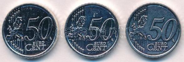 2002- 50c ezüstözött Cu-Ni (3xklf) "Nagy Magyarok / Baross Gábor, Fáy András, Mindszenty József...