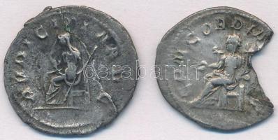 Római Birodalom 2db sérült Antoninianus Ag T:3,3- rep.
Roman Empire 2pcs of damaged Antoninianus Ag...