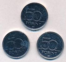 1992- 50Ft ezüstözött Cu-Ni (3xklf) "Nagy Magyarok / Klapka György, Wesselényi Miklós, Károly R...