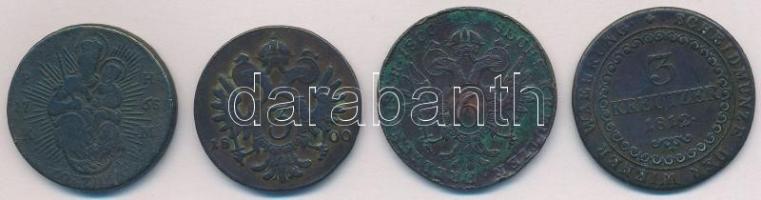 1765PH-KM Poltúra "Mária Terézia" + 1800B 3kr Cu + 6kr Cu + 1812B 3kr Cu "I. Ferenc&q...
