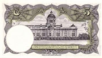 Thaiföld 1953-56. 1B, 5B, 10B, 20B, 100B komplett sor! Sign.41,44. T:I