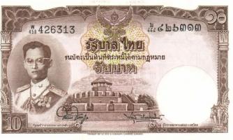 Thaiföld 1953-56. 1B, 5B, 10B, 20B, 100B komplett sor! Sign.41,44. T:I