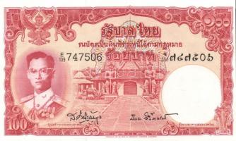 Thaiföld 1953-56. 1B, 5B, 10B, 20B, 100B komplett sor! Sign.41,44. T:I