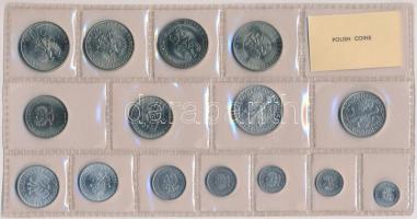 Lengyelország 1949-1976. 1gr-20Zl (15x) forgalmi sor lezárt fóliatokban T:1,1-
Poland 1949-1976. 1 ...