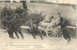 Mise en place dun Canon de 75, La Grande Guerre 1914-1915 / WWI French Army artillery