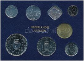Holland-Antillák 1981. 10c-2 1/2G (7xklf) forgalmi sor dísztokban + Ruks Munt emlékérem T:1,1- Netherlands Antilles 1981. 10 Cent - 2 1/2 Gulden (7xdiff) coin set in original case + Ruks Munt commemorative medal C:UNC,AU