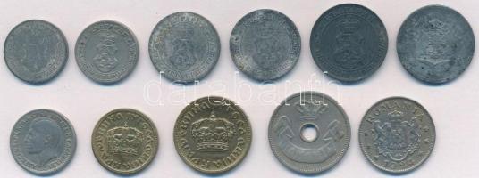 11db-os vegyes külföldi fémpénz tétel, közte Bulgária, Jugoszlávia, Románia T:2,2-
11pcs of various...