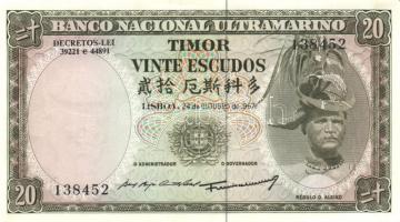 Timor 1963-67. 20Esc, 50Esc, 100Esc, 500Esc egy kivételével komplett sor!  T:I