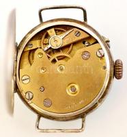 Ezüst(Ag) óra zománc berakással, jelzett, nem jár, d: 3 cm, bruttó: 17,2 g