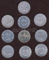 1947. 5Ft Ag (9x) "Kossuth" + 1994. 200Ft Ag (1x) "Deák" T:2,2/3