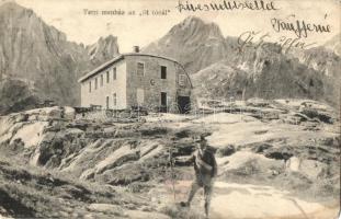 1911 Tátra, Téry (Terri) menház az Öt-tónál / rest house by the Füns-See (lake) (kopott sarkak / worn corners)