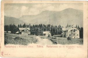 1905 Tátra, Matlárháza, Tatranské Matliare; Késmárki csúcs. Feizinger Ede 611. 1902/12. / Kezmarsky stít (fa)