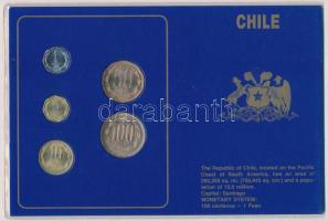 Chile 1992-1993. 1P-100P (5xklf) forgalmi sor karton díszcsomagolásban T:1 Chile 1992-1993. 1 Peso - 100 Pesos (5xdiff) coin set in cardboard case C:UNC