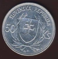 Szlovákia 1944. 50K Ag "Tiso" T:2/2+ pici ph.