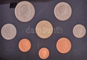 Jordánia 1985. 1f-1D (8xklf) forgalmi sor eredeti dísztokban T:PP Jordan 1985. 1 Fils - 1 Dinar (8xdiff) coin set in original case C:PP