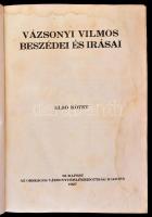 Vázsonyi Vilmos beszédei és írásai I-II. A két kötettben foglalt beszédeket, írásokat összegyűjtötte...