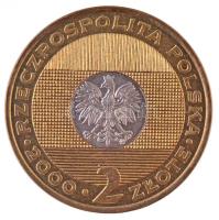 Lengyelország 2000. 2Zl sárgaréz-Cu-Ni Millenium T:1,1- Poland 2000. 2 Zlote Brass-Cu-Ni Millenium C:UNC,AU  Krause Y#374