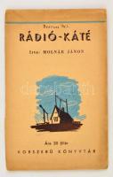 cca 1940 Molnár János: Rádió-káté. Kihajtható, regiszteres nyomtatvány rádió vásárláshoz