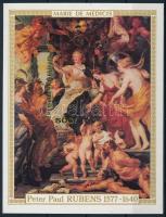 Rubens festmény vágott blokk, Rubens painting imperforate block