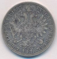 Ausztria 1887. 1Fl Ag "Ferenc József" T:2 
Austria 1887. 1 Florin Ag "Franz Joseph&q...