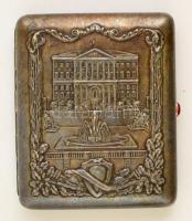 Szovjet fém cigarettatárca, 11×9 cm