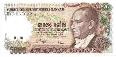 Törökország 1982-95. 10L, 100L (2x) klf vízjellel, 500L, 1000L, 5000L, 10.000L, 20.000L, 50.000L T:I