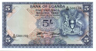 Uganda 1966. 5Sh, 10Sh, 20Sh, 100Sh egy kivételével teljes sor! T:I